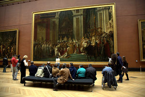 Картина про коронацию Наполеона в Лувре