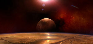 Набросок к фильму «Звёздный путь», художник Джеймс Клайн — космос